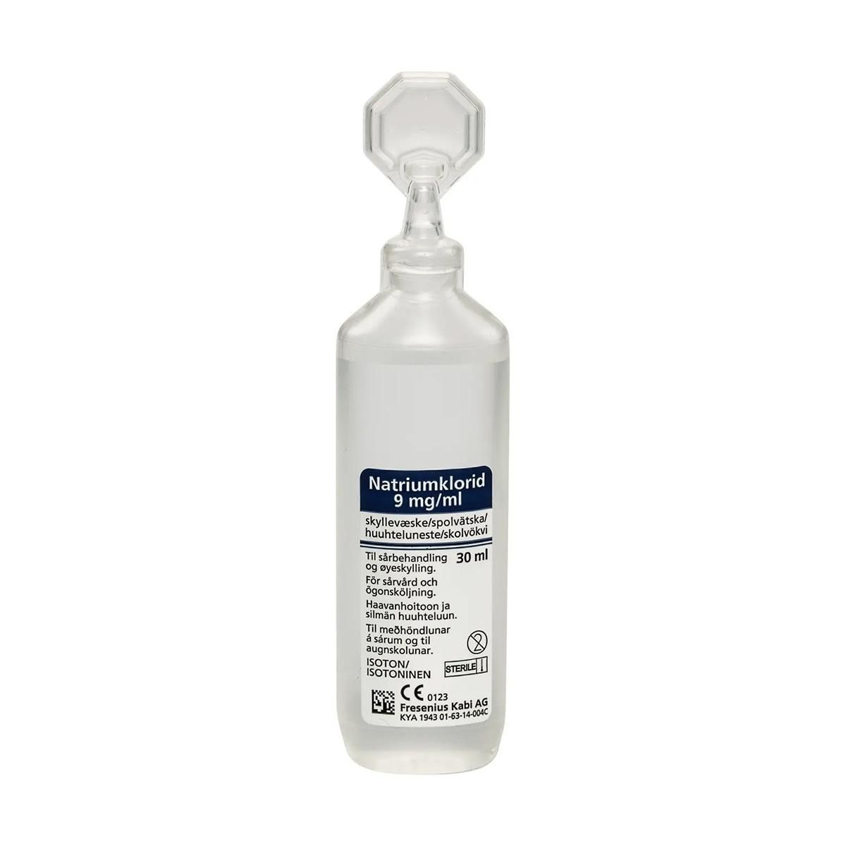 Sårskyllevæske 30ml NaCl 0,9% 20pk