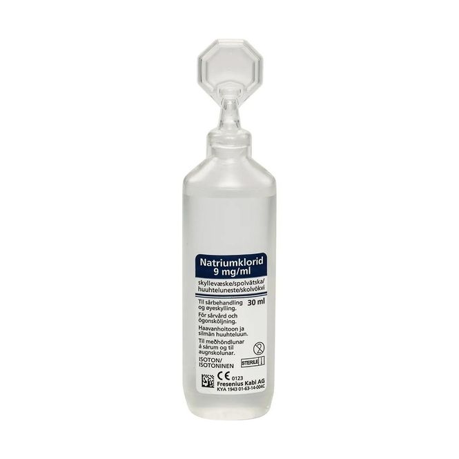 Hovedbilde Sårskyllevæske 30ml NaCl 0,9% 20pk