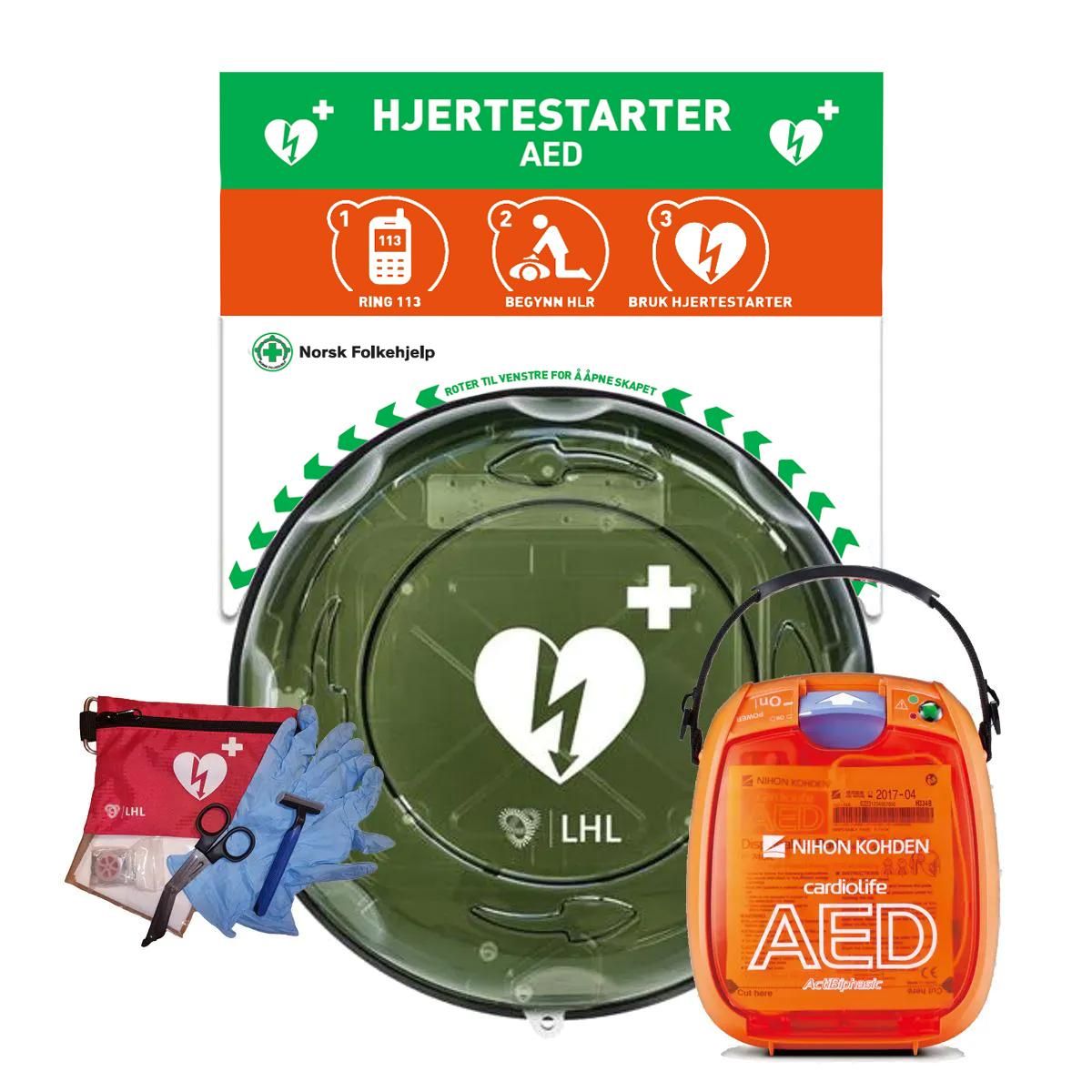 Komplett pakke utendørs - Cardiolife AED-3100 NF