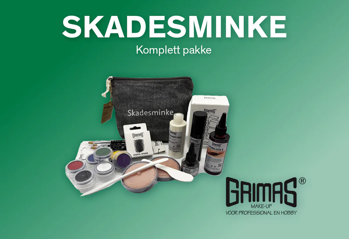 grimas skadesminke sminkesett