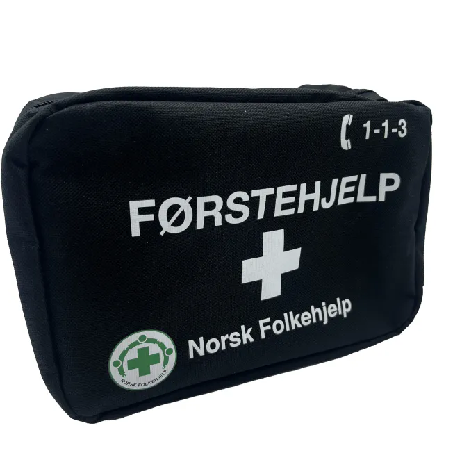 Hovedbilde Norsk Folkehjelp stor tom pute sort