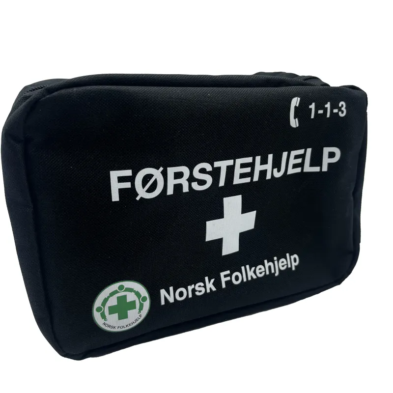 Norsk Folkehjelp stor tom pute sort